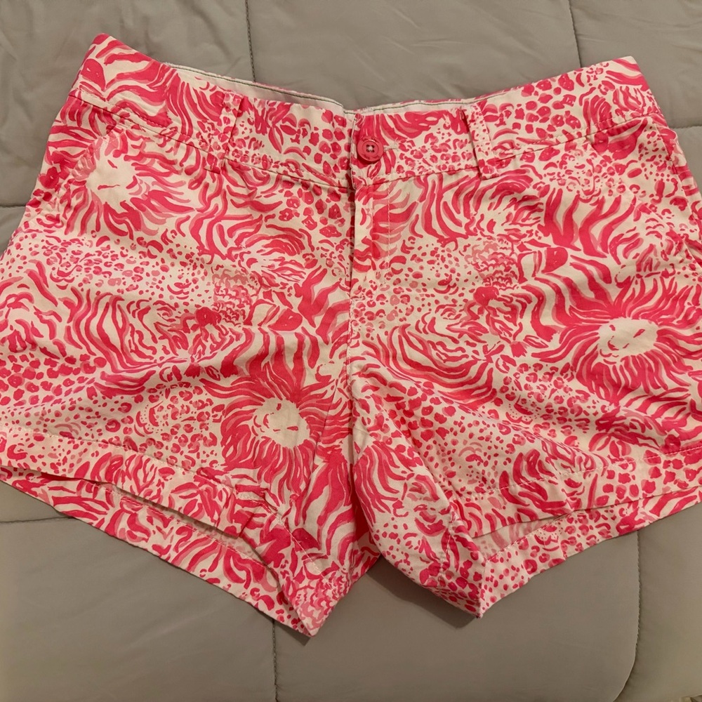 Lilly Pulitzer Callahan Pink & White Shorts